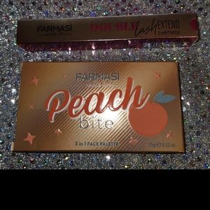 Farmasi peach bite pallette and double lash mascara